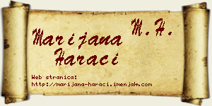Marijana Harači vizit kartica